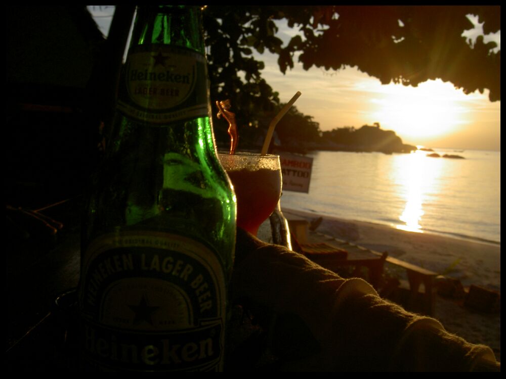 Ein Heineken am Sunset von Koh Tao