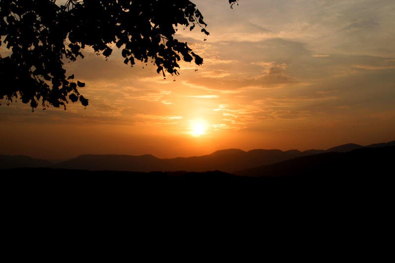 Ein heiterer Sonnenuntergang