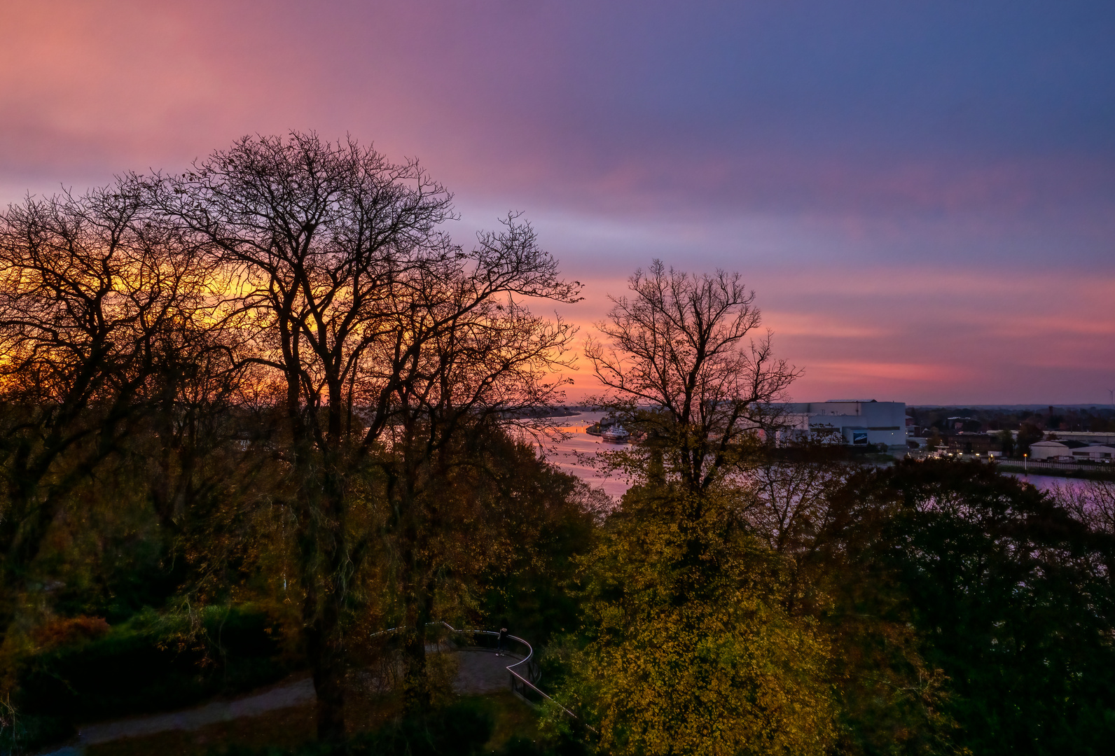 Ein Herbstmorgen an der Weser