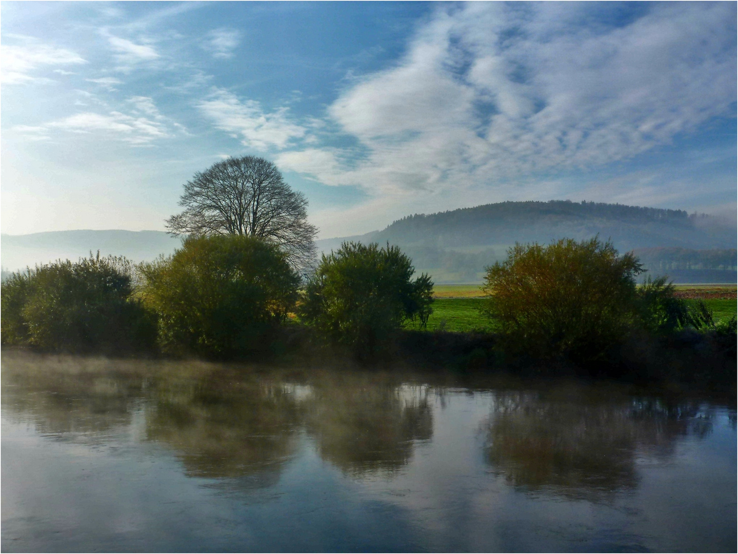 Ein Herbstmorgen an der Weser