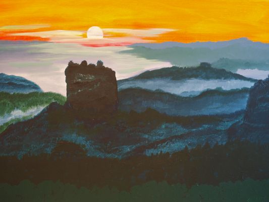 Ein Herbstmorgen im November...der Winterstein (Sächsischen Schweiz)