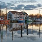 Ein herrlicher Januarabend am Hafen von Wieck