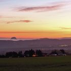 Ein herrliches Morgenrot über der Sächsischen Schweiz...