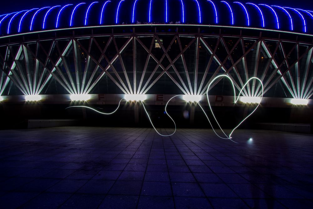 Ein Herz für das Olympiastadion Anshan China