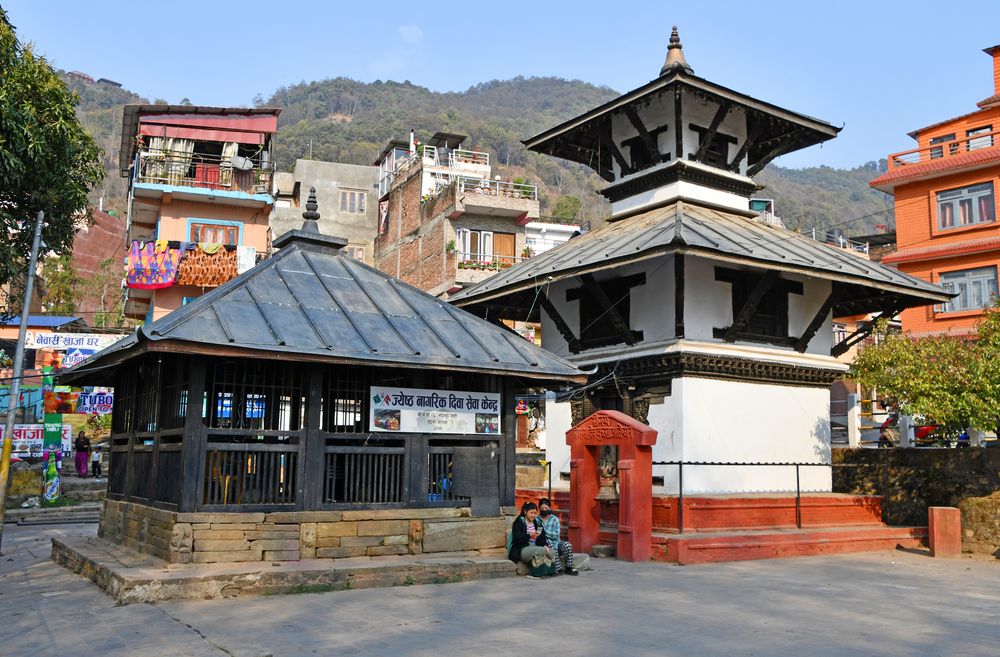 Ein Hindu-Tempel in der schönen Stadt Gorkha in Zentralnepal