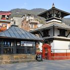 Ein Hindu-Tempel in der schönen Stadt Gorkha in Zentralnepal