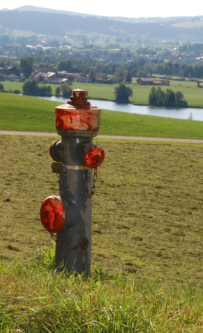 Ein Hydrant auf weiter Flur