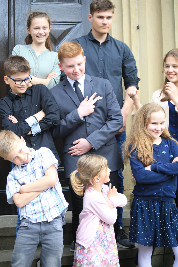 ein idyllisches familienfoto......