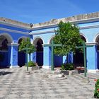 Ein Innenhof im Kloster Santa Catalina in Arequipa