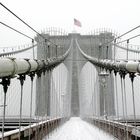 ein kalter Tag auf der Brooklinbridge