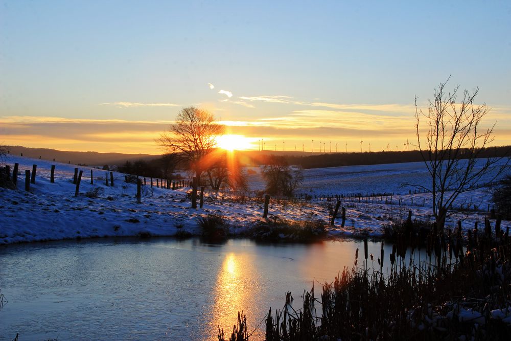 Ein kalter Wintermorgen im Westerwald