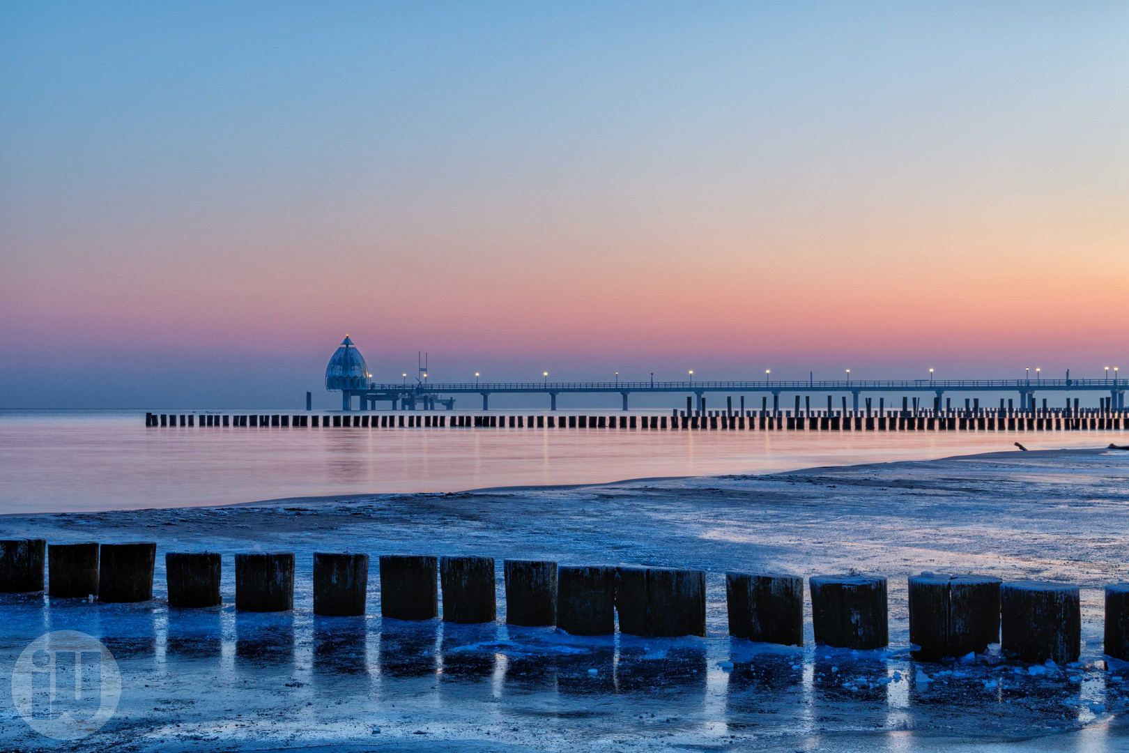 Ein kalter Wintermorgen in Zingst (Ostsee)