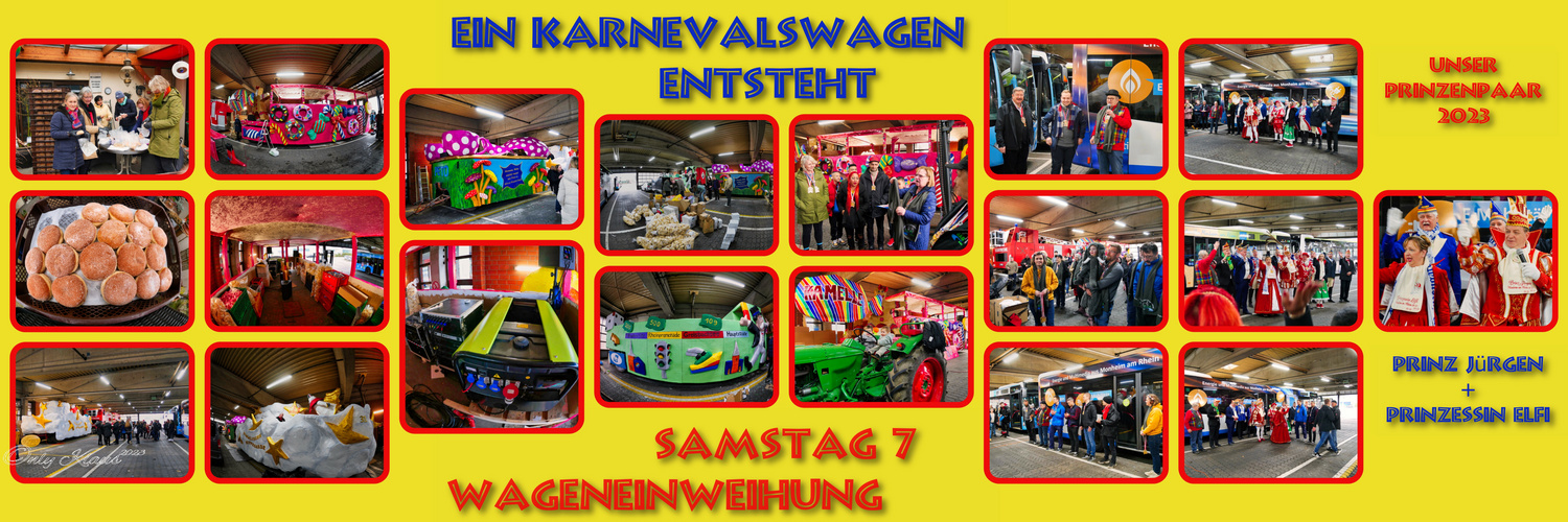 Ein Karnevalswagen entsteht Tag 7 Wageneinweihung