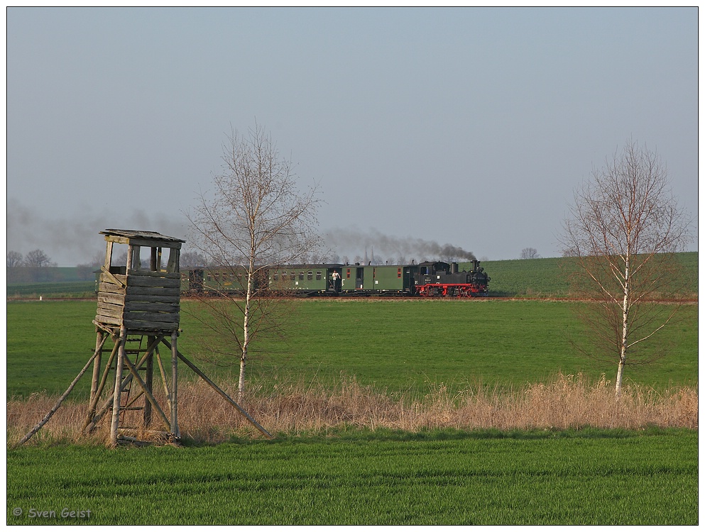 Ein klappriger Jägerhochsitz bei Naundorf