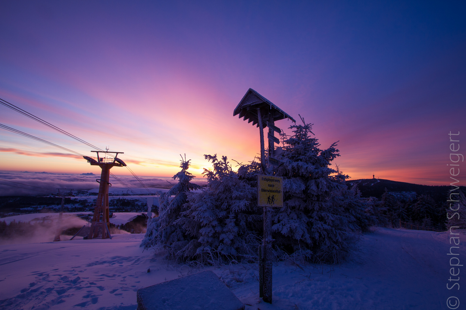 Ein kleiner Eindruck vom Fichtelberg bei Sonnenaufgang Foto &amp; Bild