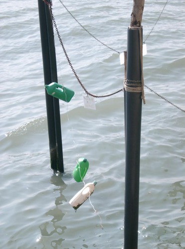 Ein kleiner Fischeranlegeplatz in Murano Venedig