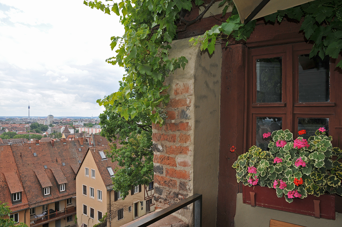 Ein kleiner Garten hoch über den Dächern