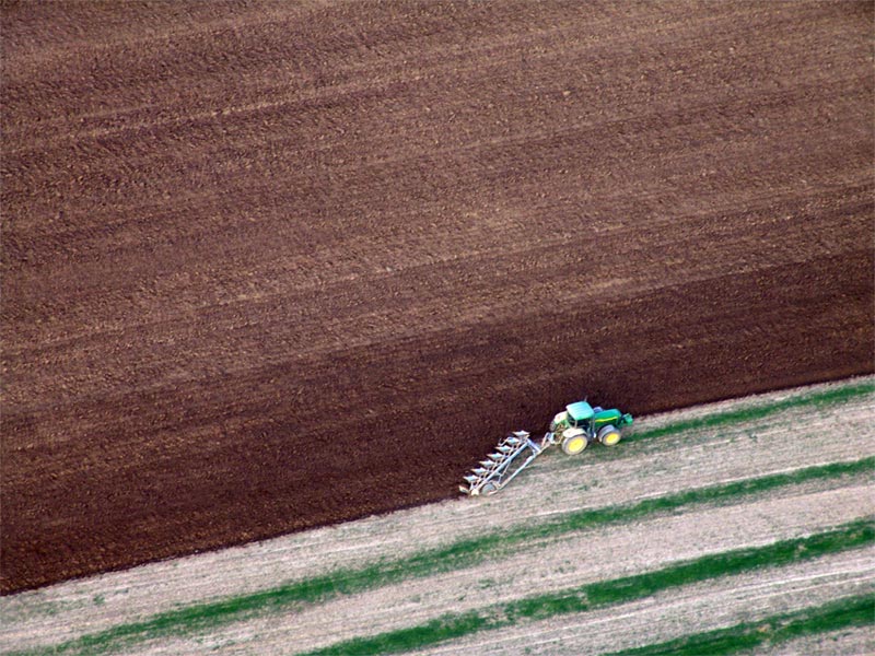 Ein kleiner grüner Traktor ...