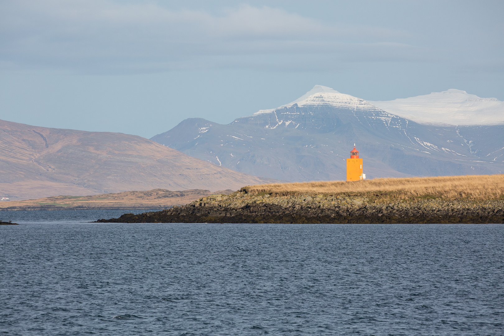 Ein kleiner Leuchtturm nahe Reykjavik