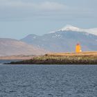 Ein kleiner Leuchtturm nahe Reykjavik