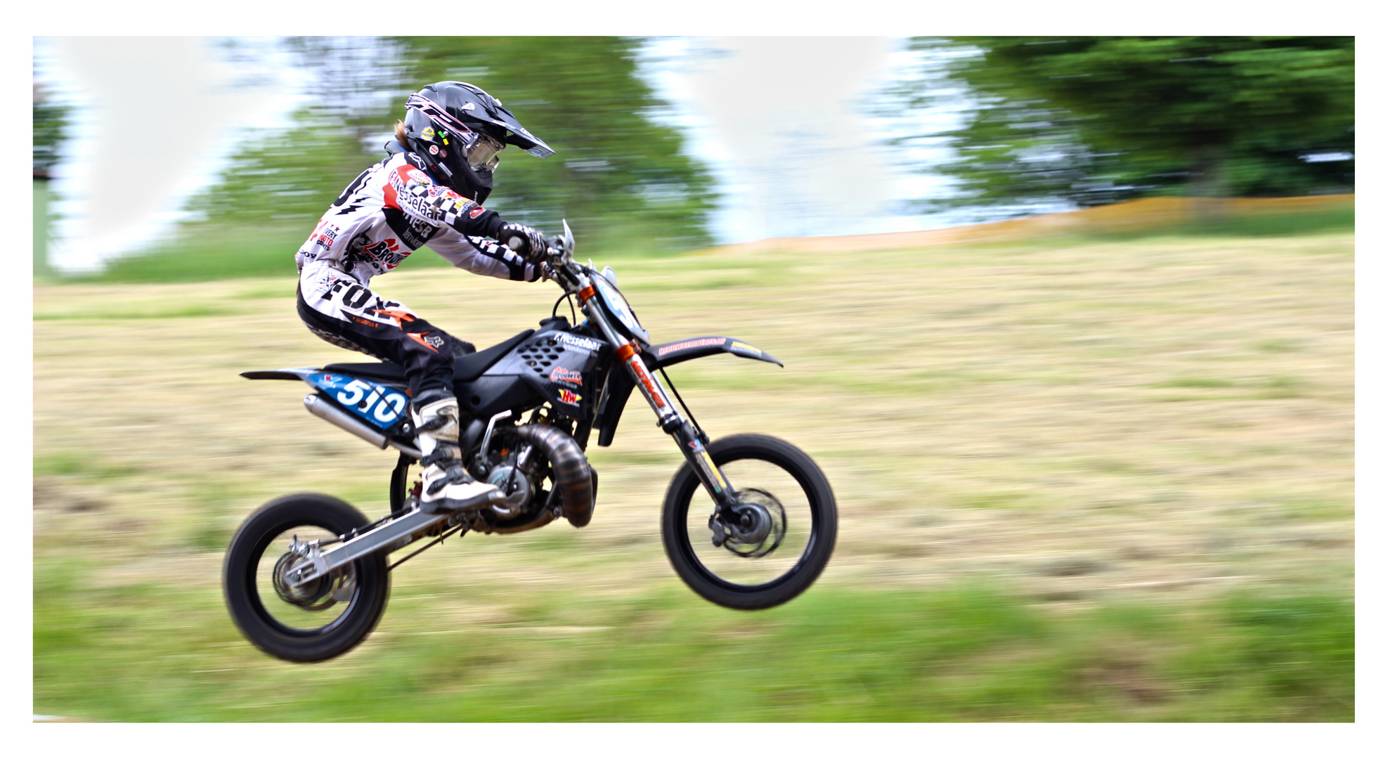 Ein kleiner Star des Motocross