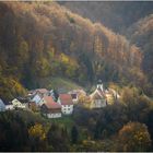 Ein kleines Dorf auf der Schwäbischen Alb