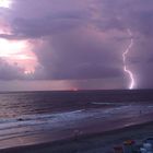 EIn kleines Gewitter über der Nordsee