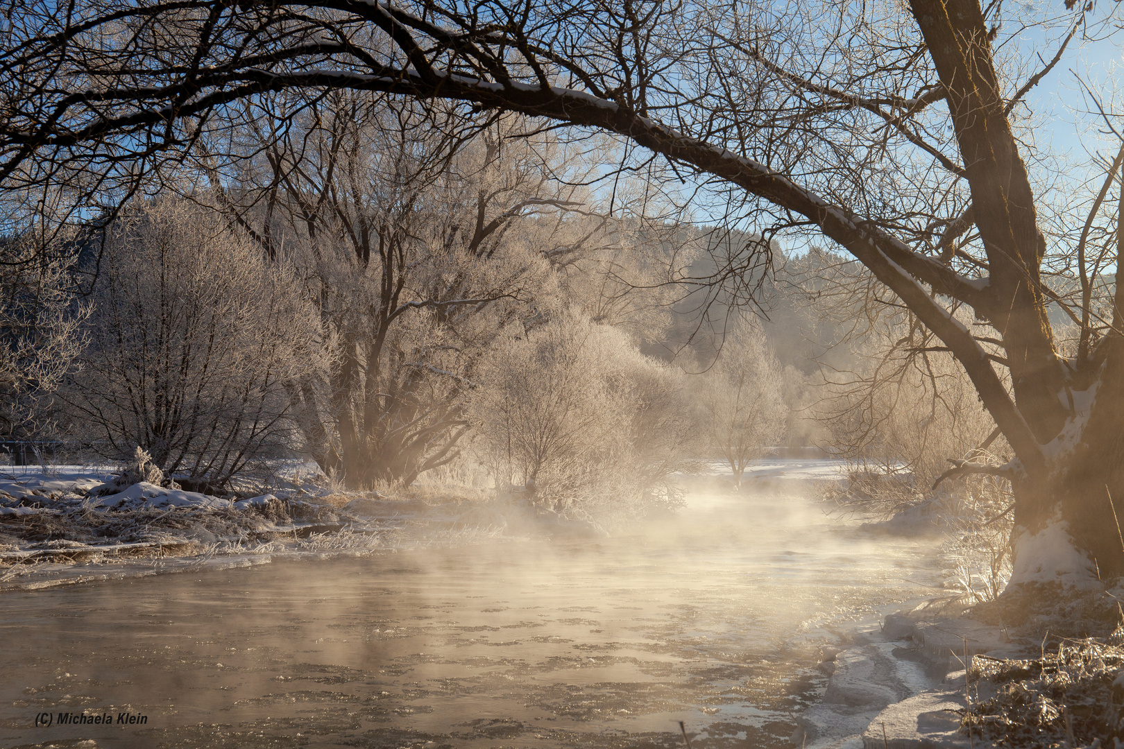 Ein klirrend kalter Wintermorgen an der Eder 