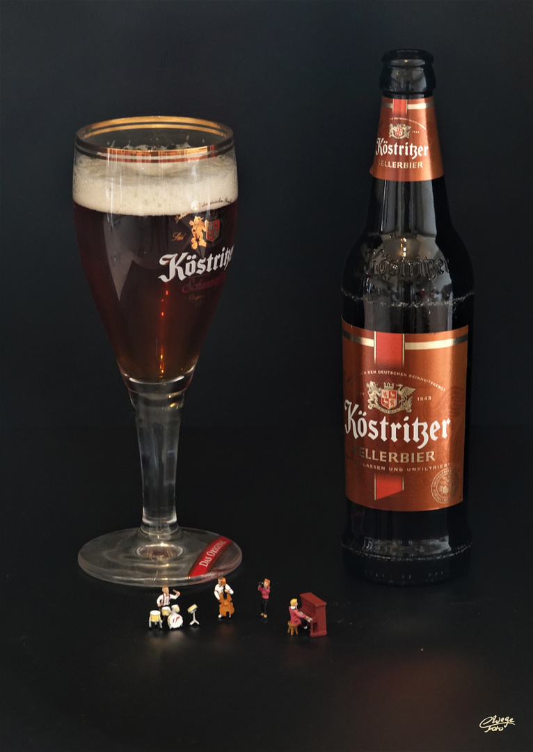 Ein Köstritzer Kellerbier für die gesamte Swingband