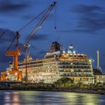  Ein Kreuzfahrer im Kaiserdock der Lloyd-Werft