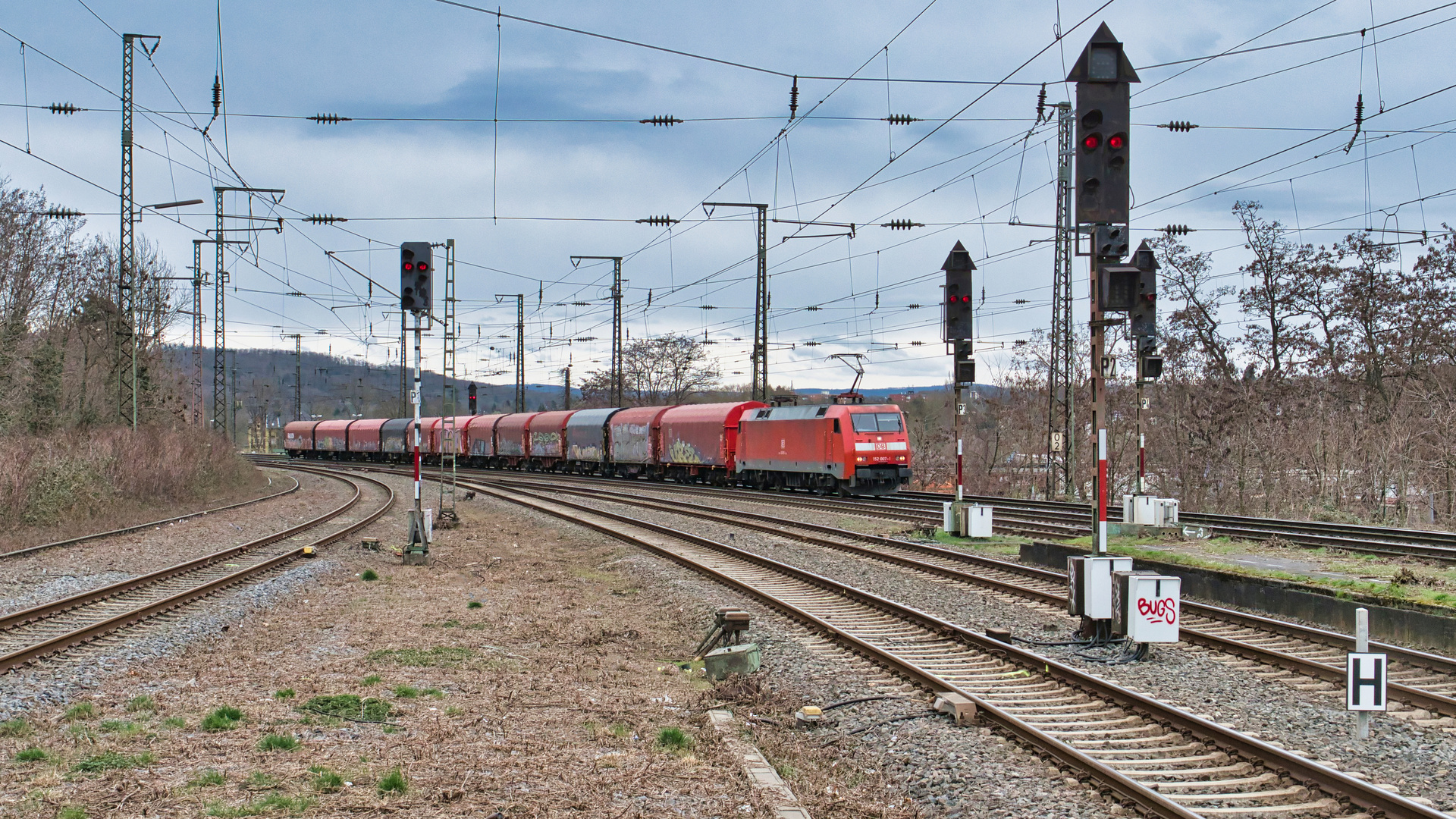 Ein kurzer Güterzug in Witten