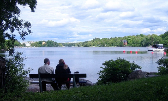 Ein lauer Sommertag am Djurgårdsbrunnsviken