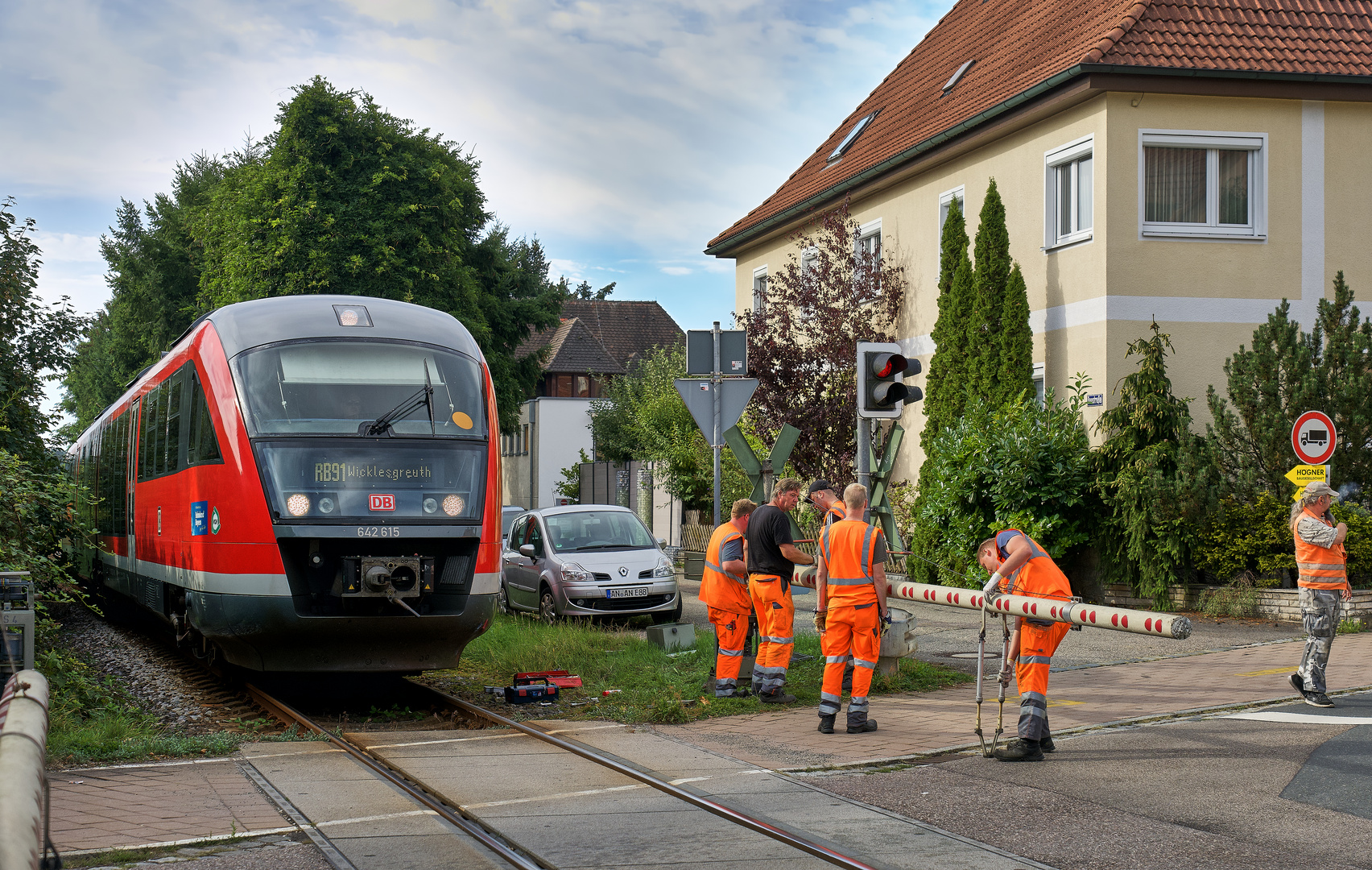 Ein Leck im hydraulischen System