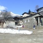 Ein leeres Bergdorf bei Dronero/Cuneo, Italien