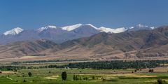 Ein letzter Blick zurück auf das Tian-Shan-Gebirge...