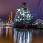 ein Lichtermeer am Sonntag im Kaiserhafen Bremerhaven