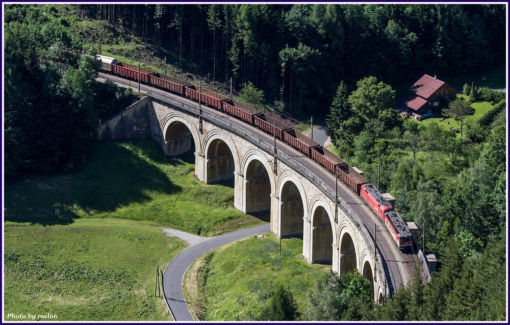 Ein Luftbild vom Semmering