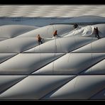 ein luftiger Arbeitsplatz in den "Kissen" der Stadionhülle II