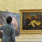 Ein Maler im Louvre