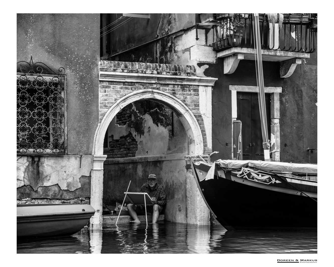 Ein Maler in Venedig.