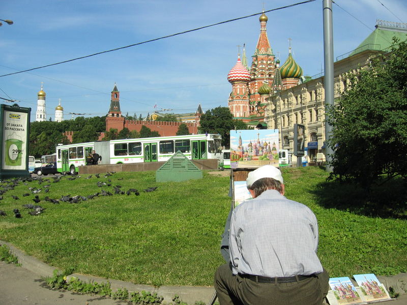 Ein malerischer Blick auf den Roten Platz