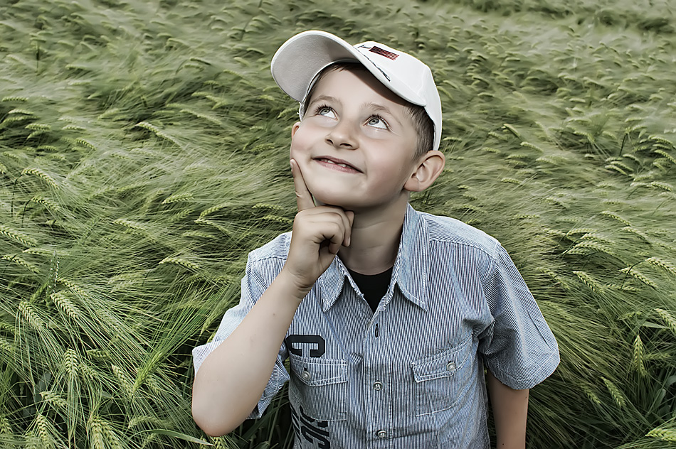 Ein Mann im Kornfeld