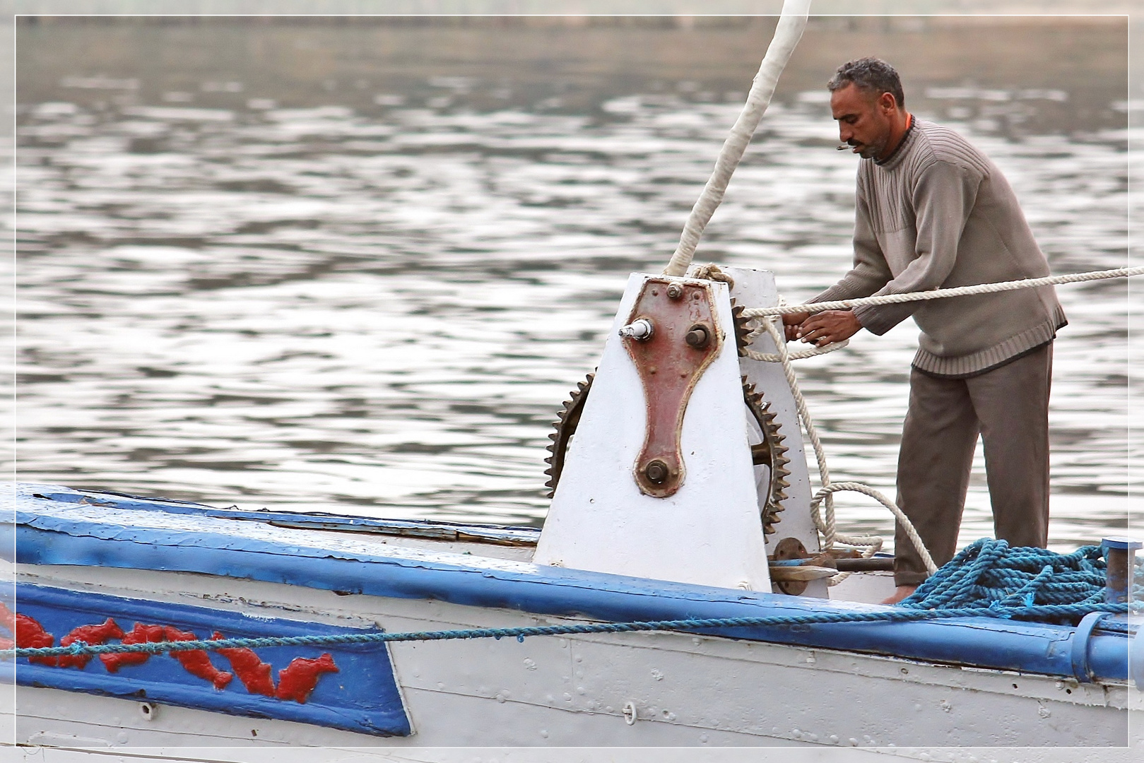 ein Mann und sein Boot