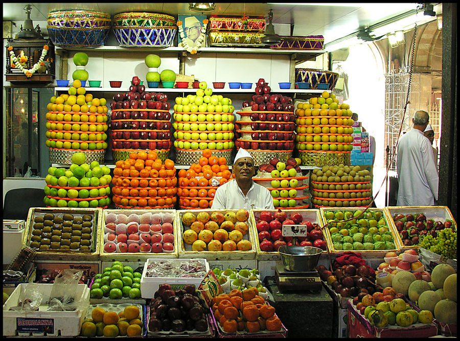 Ein Markt in Bombay