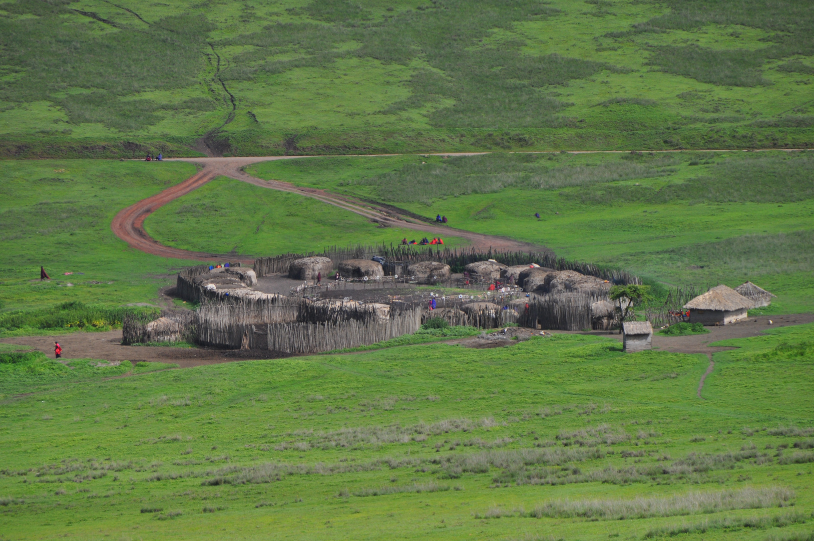 Ein Massai-Dorf