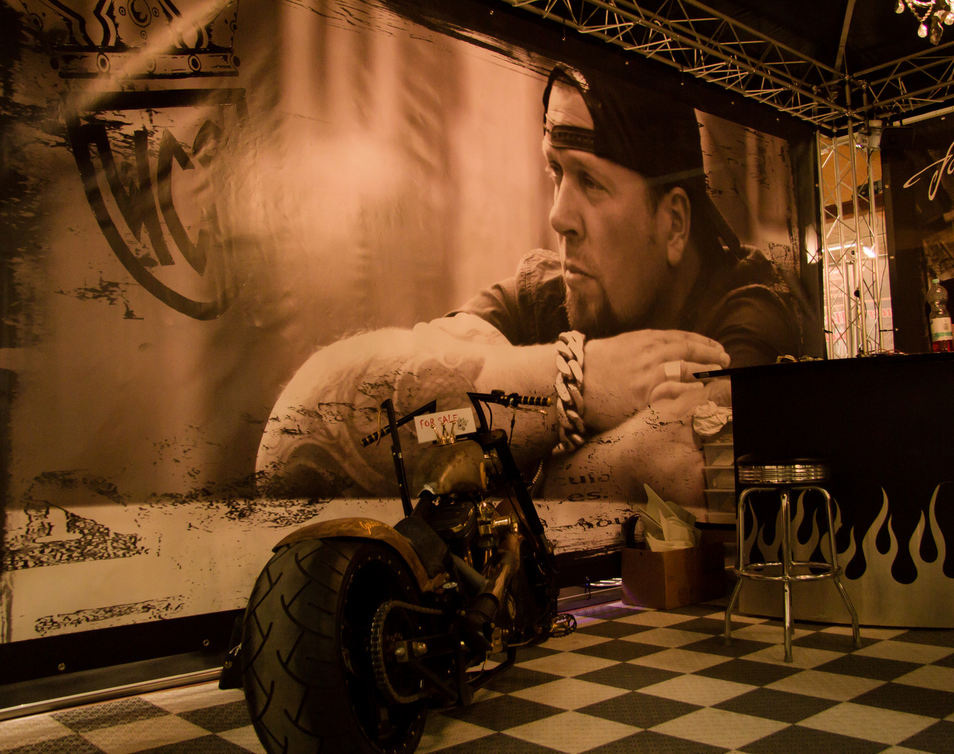 Ein Messestand auf der Custombike 2012