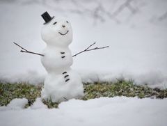 Ein Mini-Schneemann 