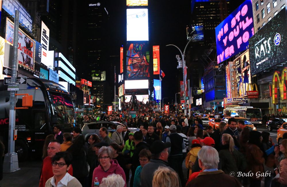 Ein Montag abend am Times Square