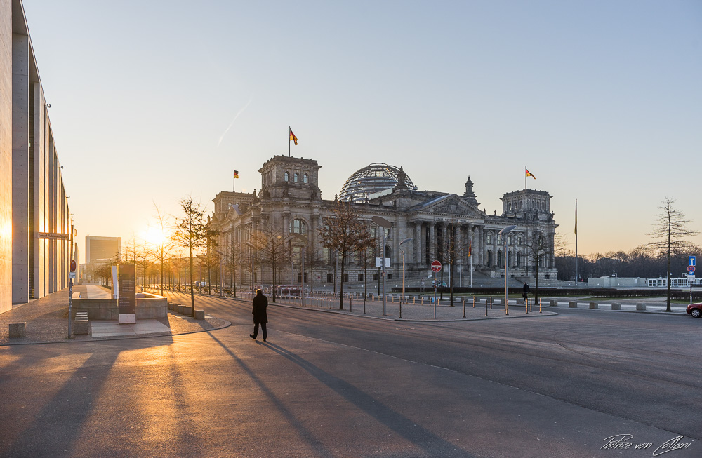 Ein Morgen am Reichstag