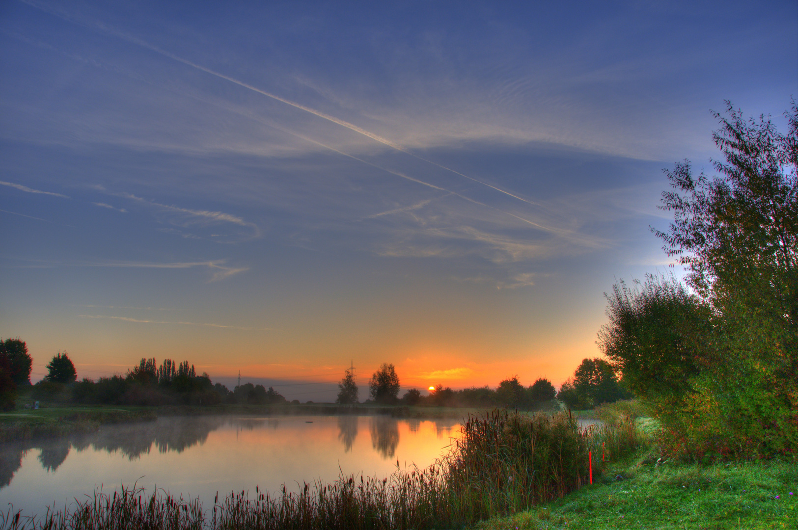 ein Morgen am See auf dem Golfplatz Bondorf